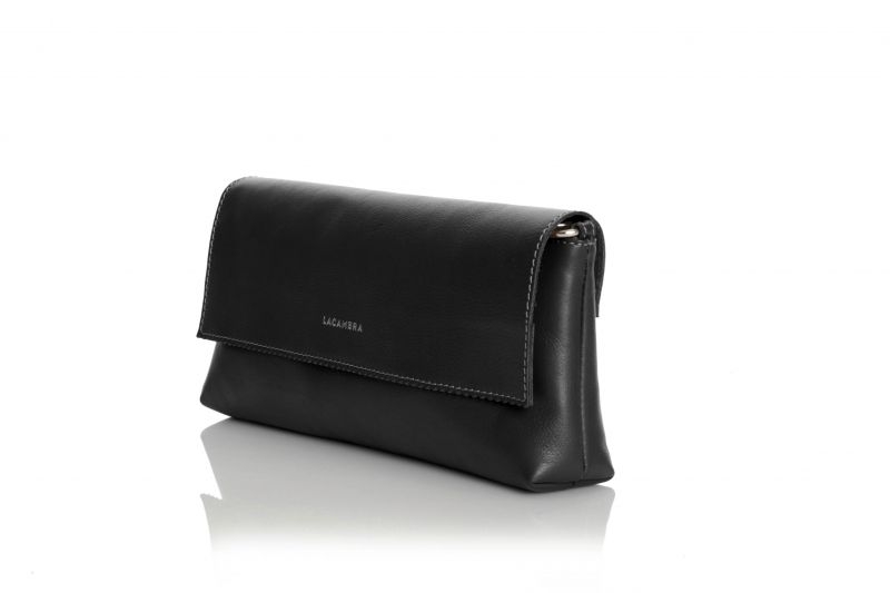 Baguette de Lacambra negro bolso modulable en blandolera o asa corta